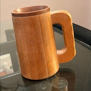 Vintage Jen Products Wooden 
mug removable insert